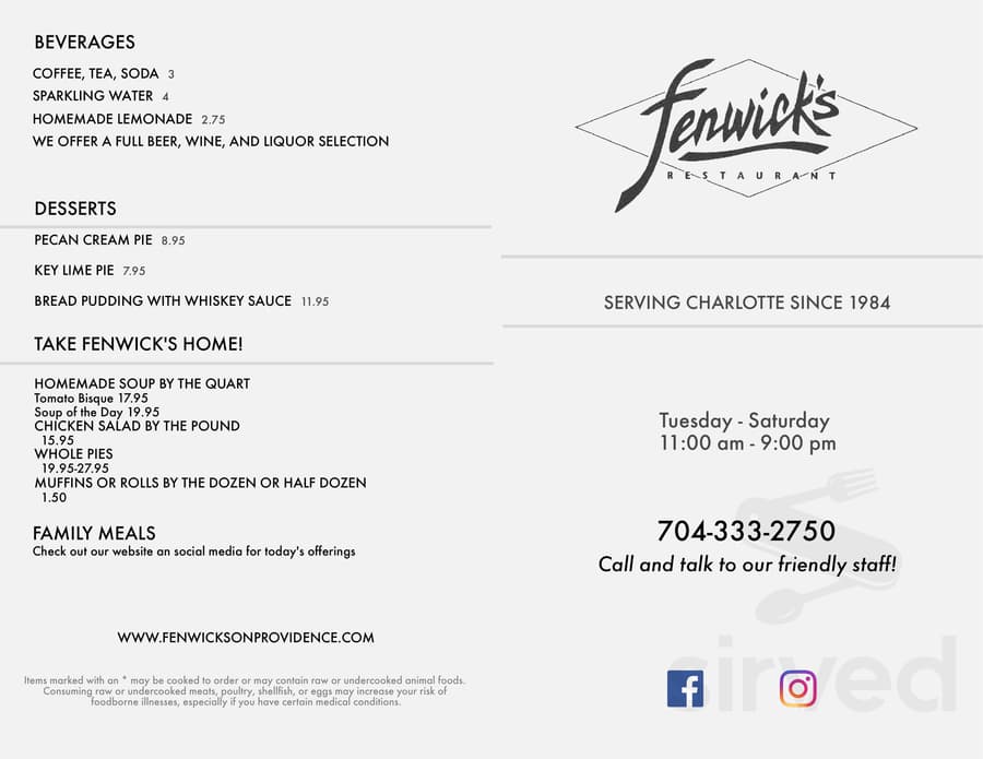 Restaurant image for Fenwick's Restaurant in Charlotte.