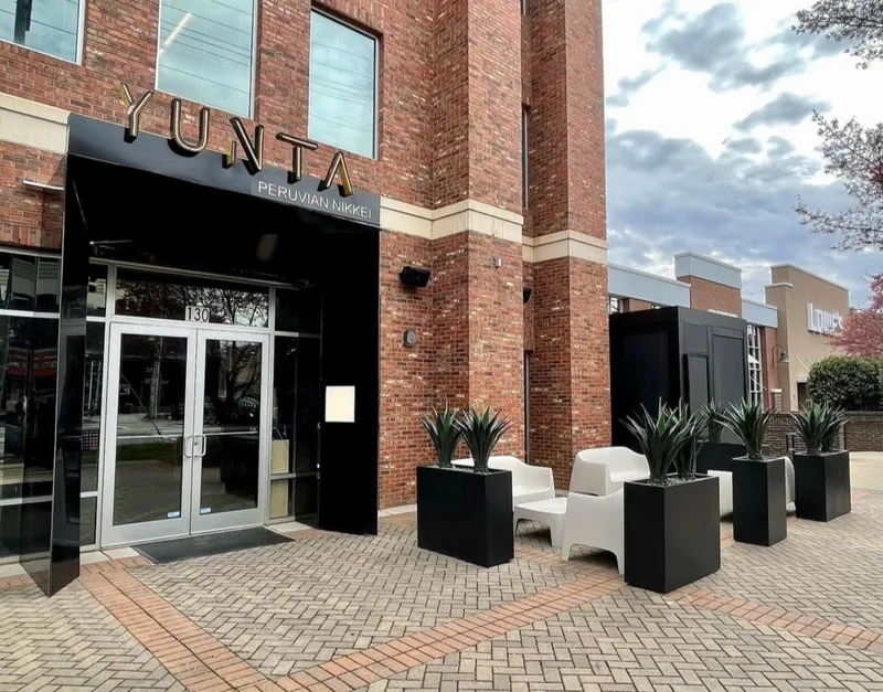 Yunta’s entrance and patio in Charlotte’s South End